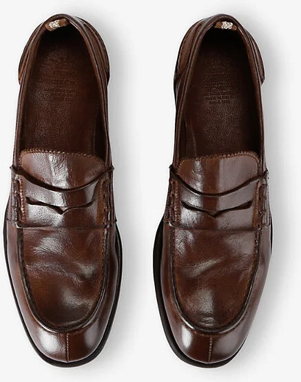 Mens Mid Brown Chronicle Leather Loafers Eur 42 / 8 Uk Men - Image 2