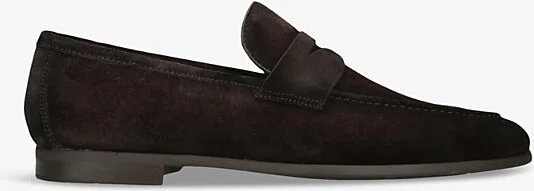 Mens Mid Brown Diezma Suede Penny Loafers Eur 42.5 / 8.5 Uk Men