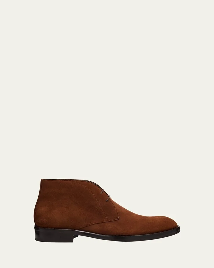 Men's Milano Suede Rubber-Sole Chukka Boots