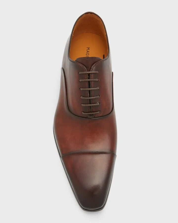 Men's Milos Cap Toe Leather Oxfords - Image 2
