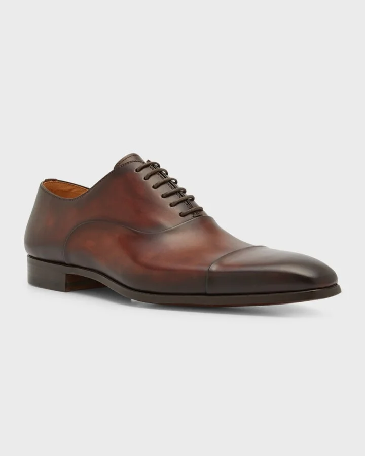 Men's Milos Cap Toe Leather Oxfords - Image 3