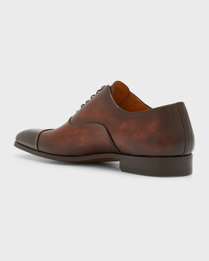 Men's Milos Cap Toe Leather Oxfords - Image 5