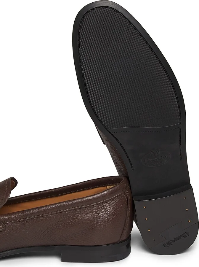 Men's Milton R Apron-Toe Leather Penny Loafers - Black - Size 8 - Image 11
