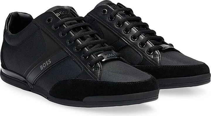 Men's Mixed Material Trainers Shoes - Black - Size 7 - Image 2