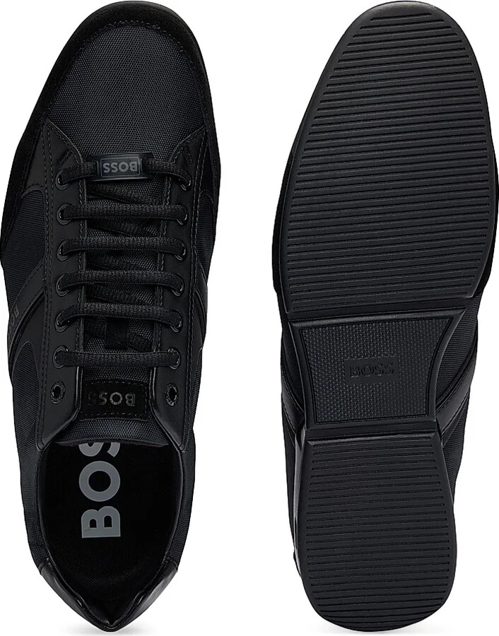 Men's Mixed Material Trainers Shoes - Black - Size 7 - Image 3