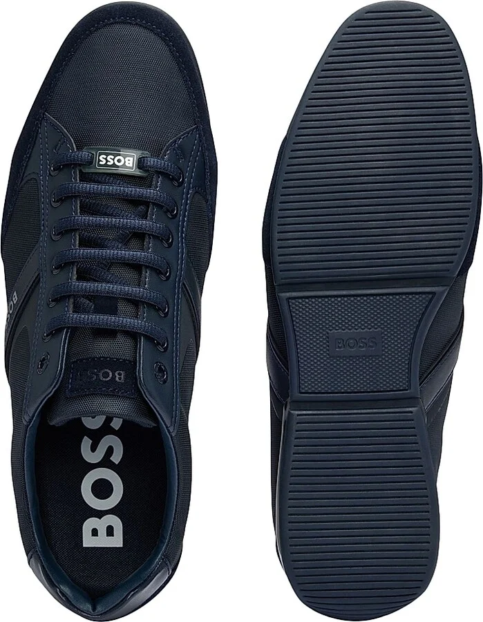 Men's Mixed Material Trainers Shoes - Black - Size 7 - Image 8