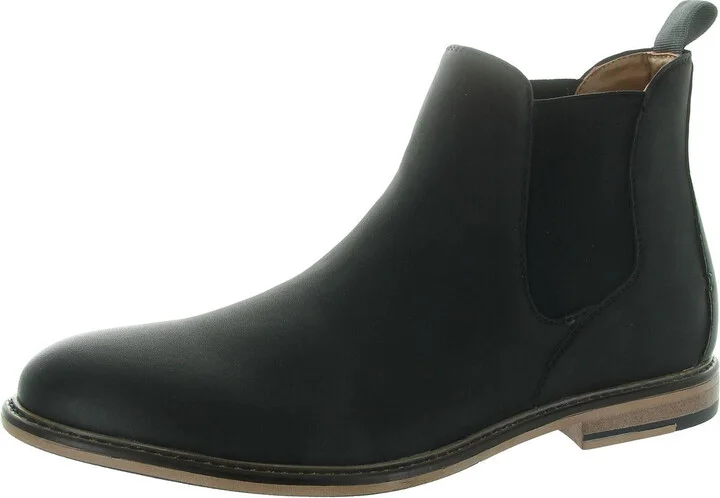 Mens Mixed Media Leather Chelsea Boots