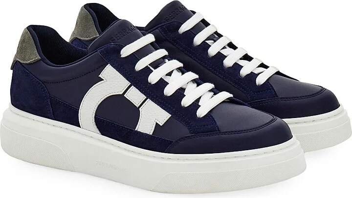 Men's Mixed-Media Sneakers - Midnight Bianco - Size 9 - Image 2
