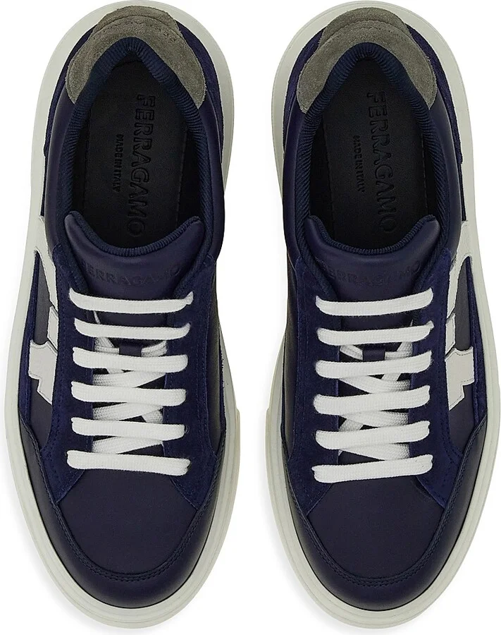 Men's Mixed-Media Sneakers - Midnight Bianco - Size 9 - Image 3