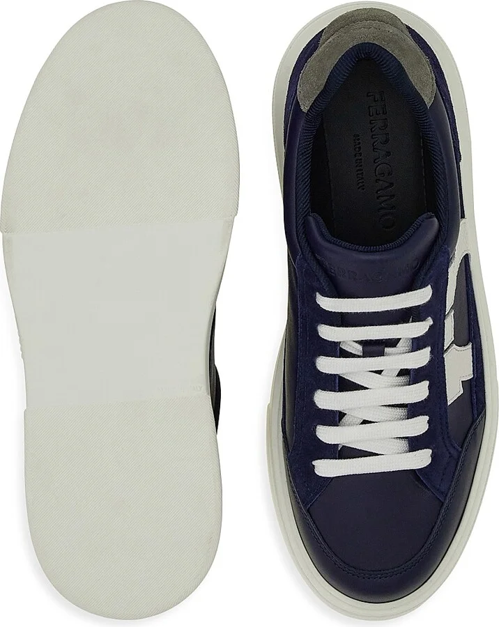Men's Mixed-Media Sneakers - Midnight Bianco - Size 9 - Image 4