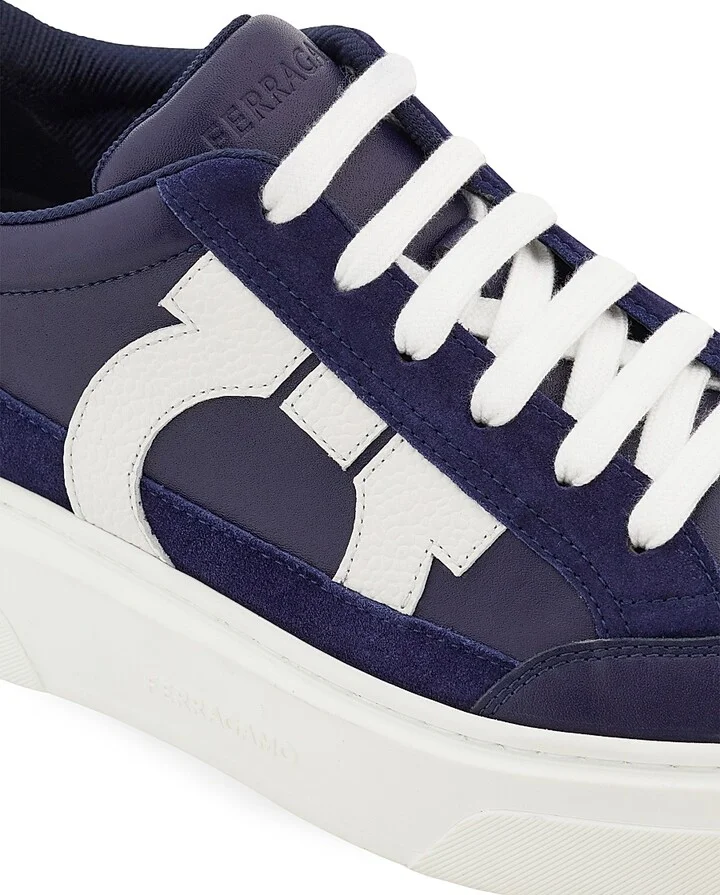 Men's Mixed-Media Sneakers - Midnight Bianco - Size 9 - Image 6
