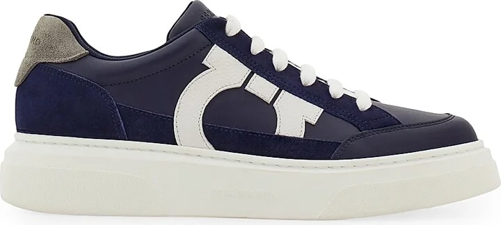 Men's Mixed-Media Sneakers - Midnight Bianco - Size 9