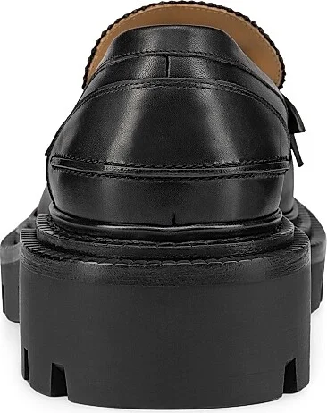 Men's Moc College Leather Loafers - Black - Size 10.5 - Image 3
