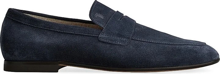 Men's Moc-Style Suede Loafers - Night - Size 8