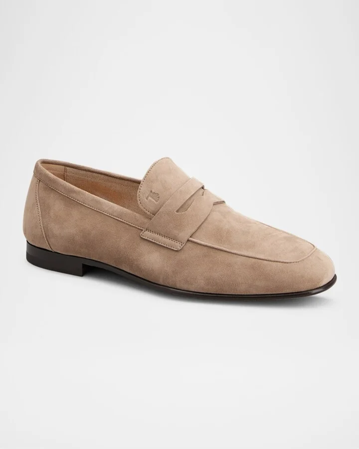 Men's Mocassino Suede Penny Loafers - Image 4