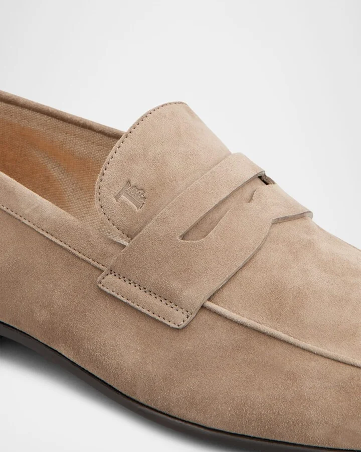 Men's Mocassino Suede Penny Loafers - Image 9