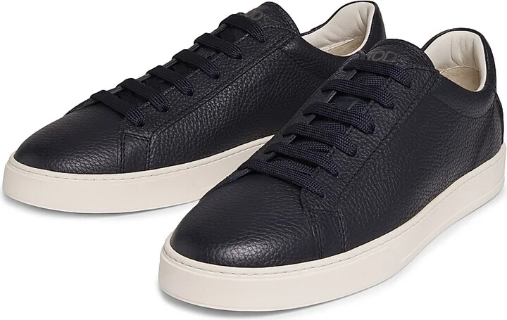 Men's Moccassino Gomma Leather Sneakers - Caffe - Size 7 - Image 6
