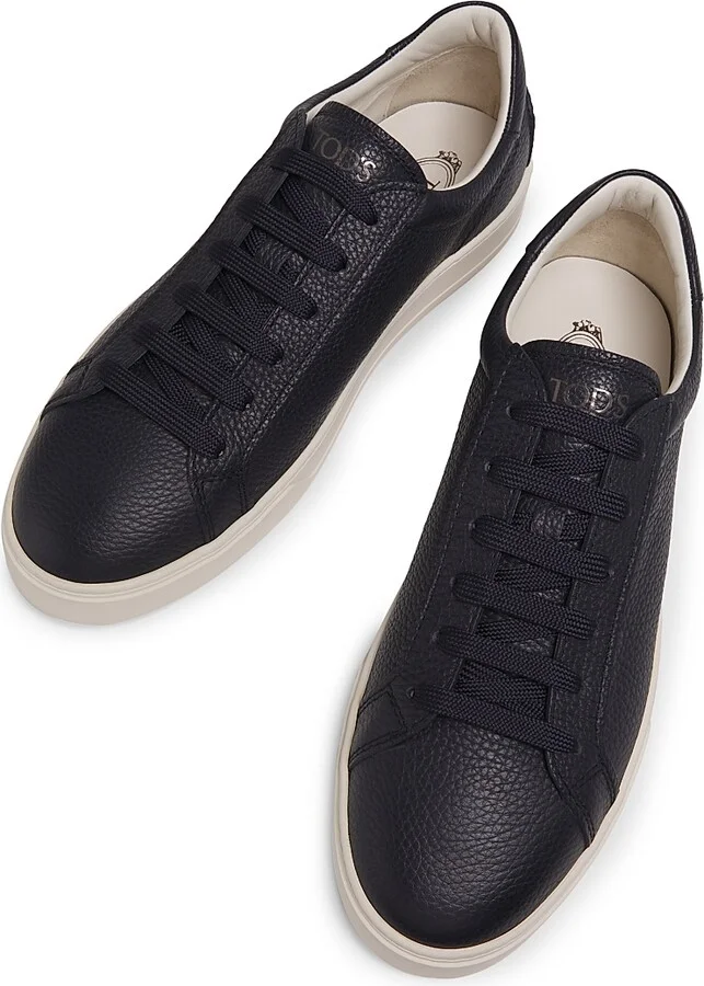 Men's Moccassino Gomma Leather Sneakers - Caffe - Size 7 - Image 8