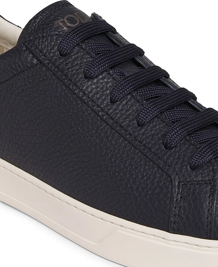 Men's Moccassino Gomma Leather Sneakers - Caffe - Size 7 - Image 9