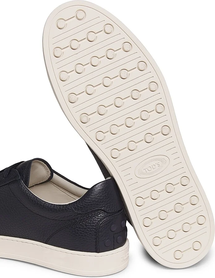 Men's Moccassino Gomma Leather Sneakers - Caffe - Size 7 - Image 10