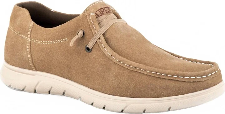 Men's Mock Toe Shoe In Tan