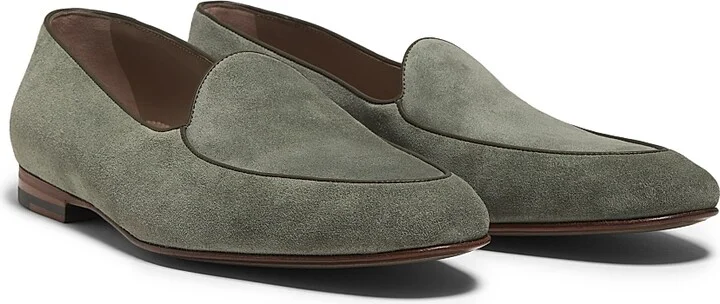 Men's Modena Suede Loafers - Green - Size 9 - Image 2