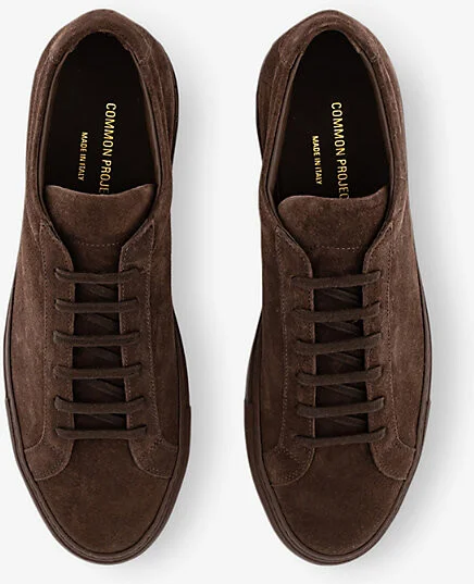 Mens Moka Suede Achilles Branded Suede Low-Top Trainers Eur 44 / 10 Uk Men - Image 2