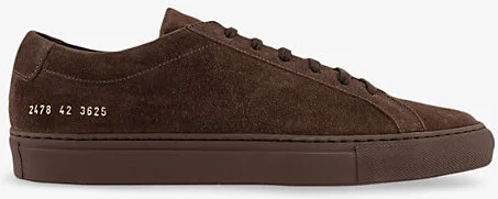 Mens Moka Suede Achilles Branded Suede Low-Top Trainers Eur 44 / 10 Uk Men