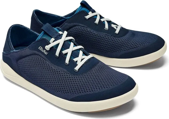 Men's Moku Pae Boat Shoes In Trench Blue/off White