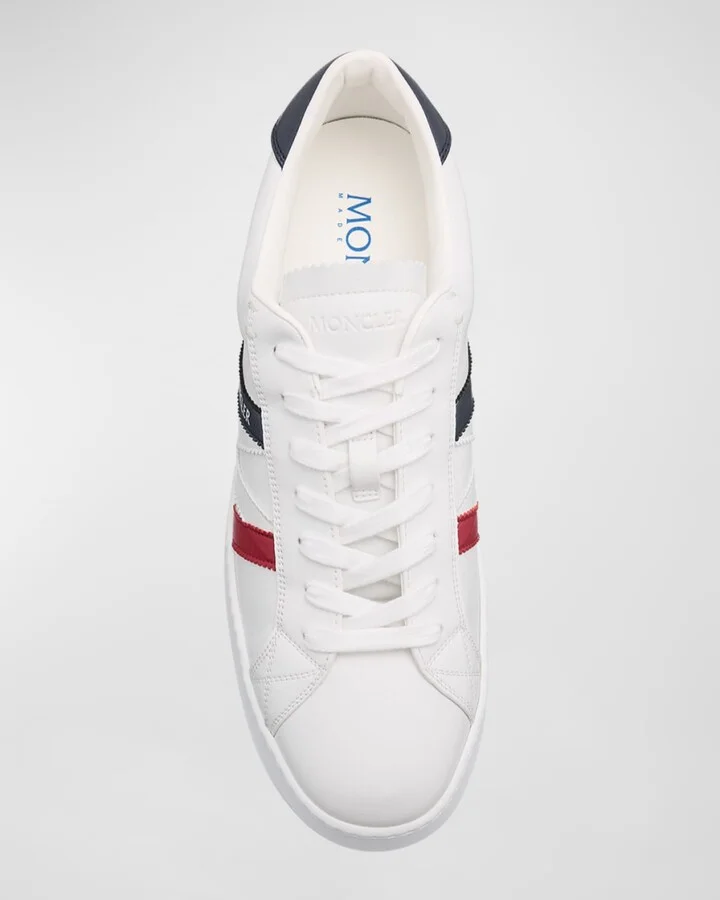 Men's Monaco M Leather Low-Top Sneakers - Image 3