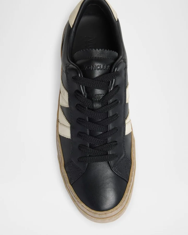Men's Monaco2 Leather and Nubuck Low-Top Sneakers - Image 3