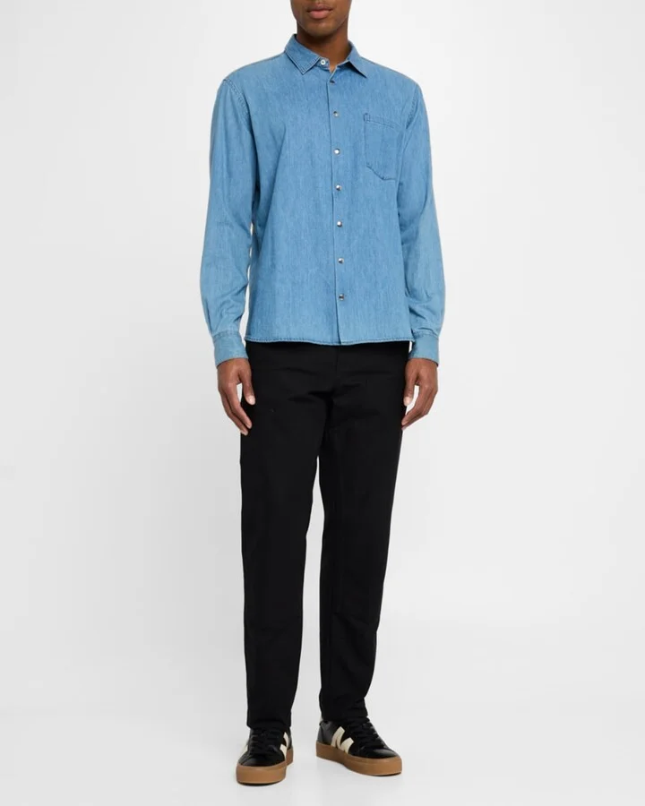 Men's Monaco2 Leather and Nubuck Low-Top Sneakers - Image 4