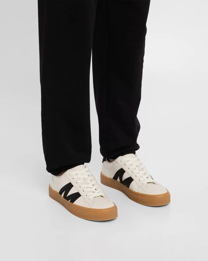 Men's Monaco2 Leather and Nubuck Low-Top Sneakers - Image 5
