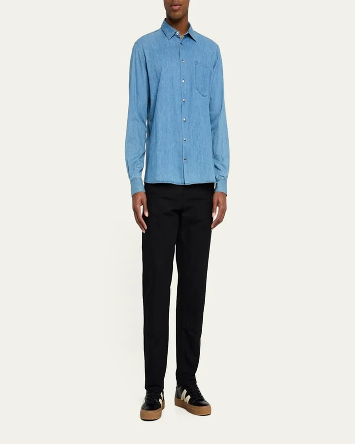 Men's Monaco2 Leather and Nubuck Low-Top Sneakers - Image 8