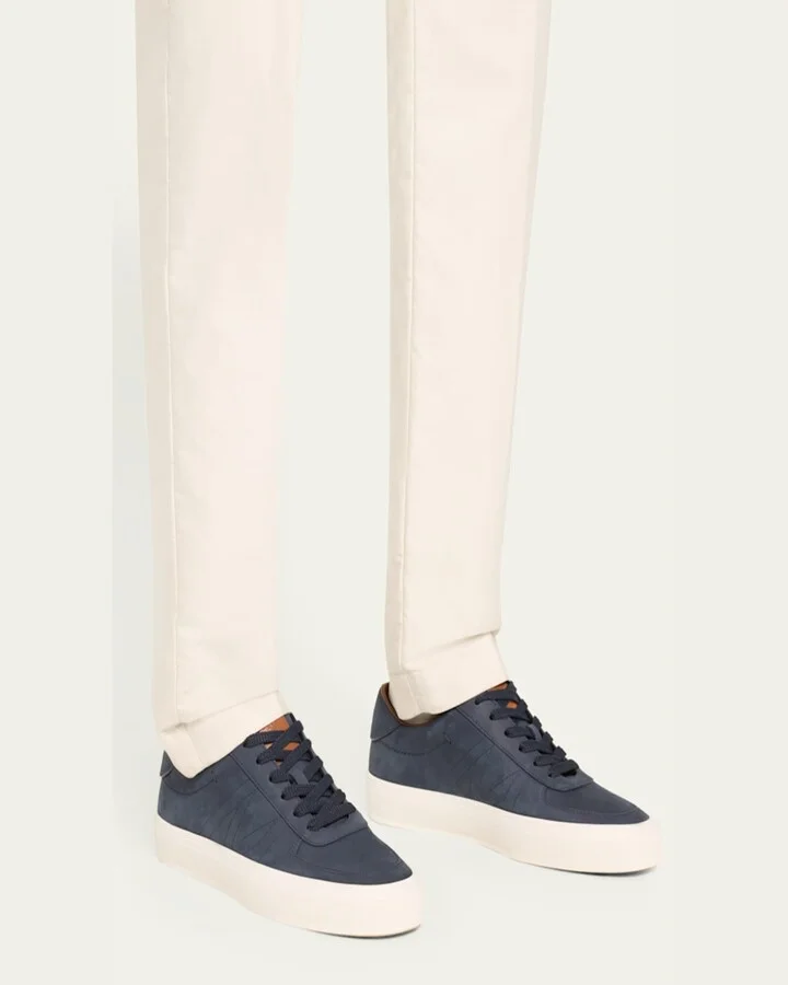 Men's Monclub Nubuck Low-Top Sneakers - Image 4
