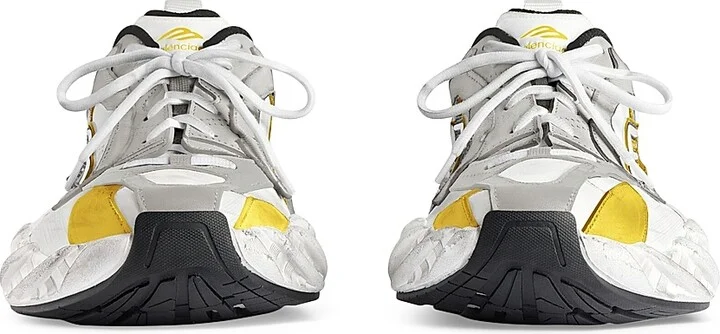 Men's Monday Sneakers - Grey White Yellow - Size 8 - Image 4