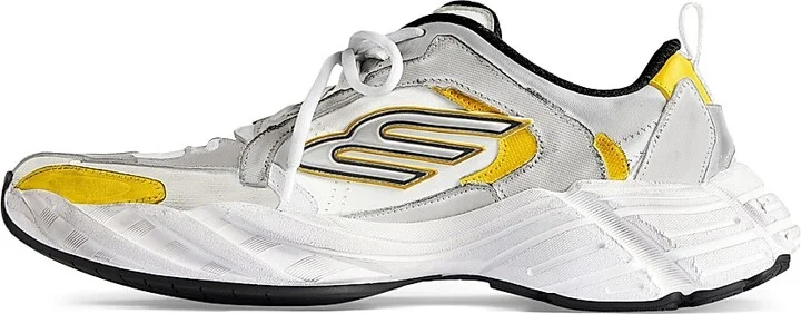 Men's Monday Sneakers - Grey White Yellow - Size 8 - Image 5