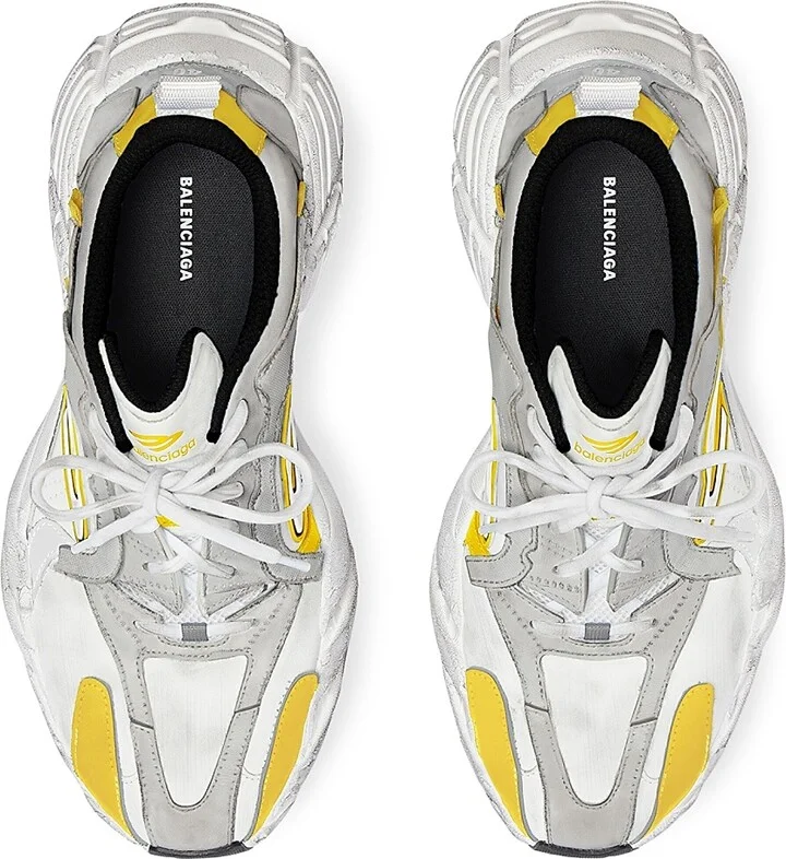 Men's Monday Sneakers - Grey White Yellow - Size 8 - Image 7