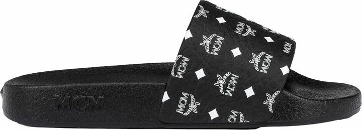 Men's Monogram Print Rubber Slides - Image 2