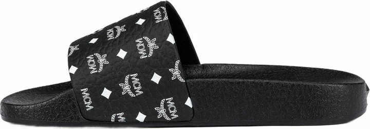Men's Monogram Print Rubber Slides - Image 3