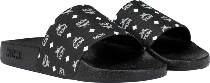 Men's Monogram Print Rubber Slides