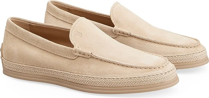 Men's Monogrammed Suede Slip-On Loafers - Naturale Chiaro - Size 6.5 - Image 2