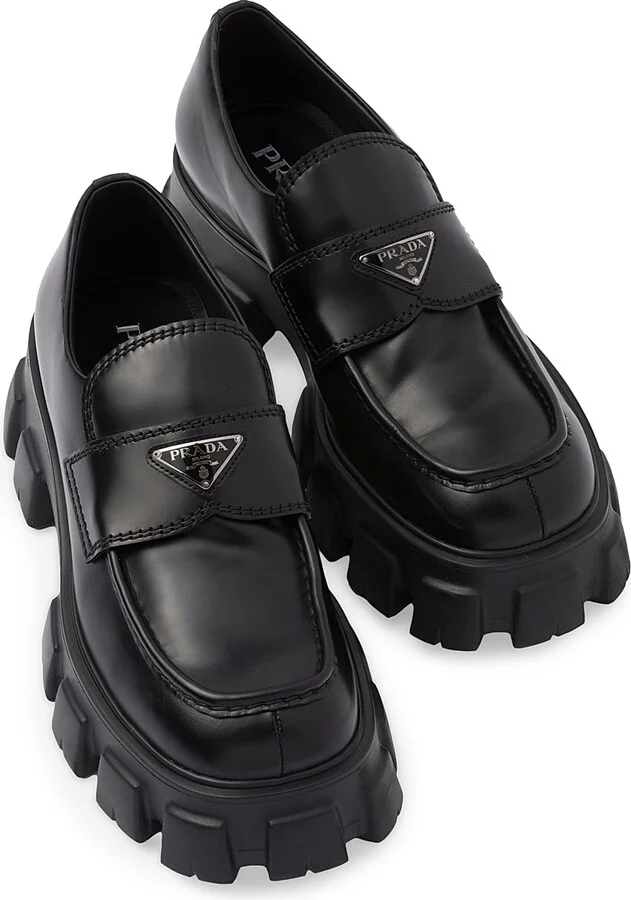 Men's Monolith Brushed Leather Loafers - Black - Size 9 - Image 2