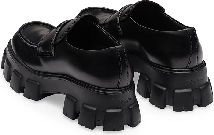 Men's Monolith Brushed Leather Loafers - Black - Size 9 - Image 3
