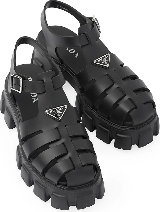 Men's Monolith Rubber Sandals - Black - Size 11 - Image 3