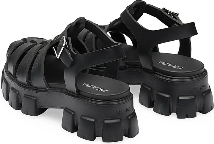 Men's Monolith Rubber Sandals - Black - Size 11 - Image 4