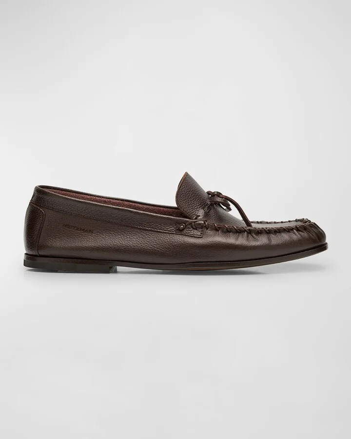 Men's Montauk Grained Leather Loafers