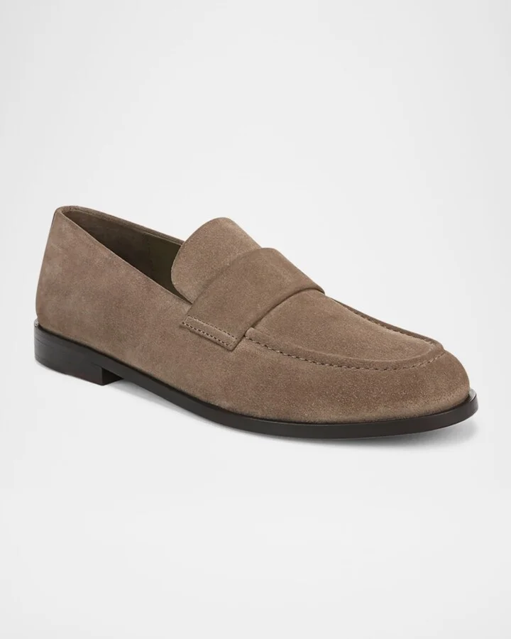 Men's Montebello Suede Penny Loafers - Image 2