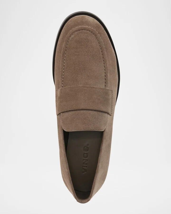 Men's Montebello Suede Penny Loafers - Image 3