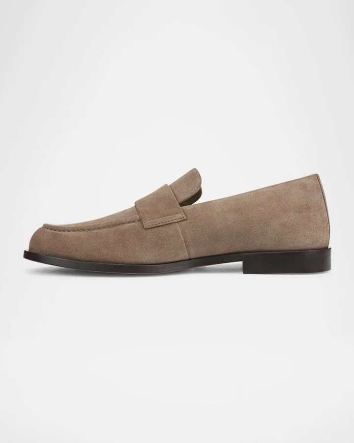 Men's Montebello Suede Penny Loafers - Image 4